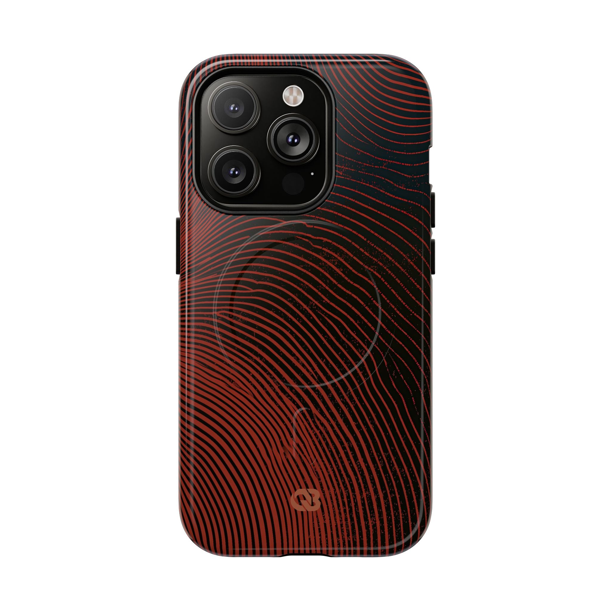 Red Tough 2.0 Magsafe Phone Case for iPhone - Terracotta Nerve Map