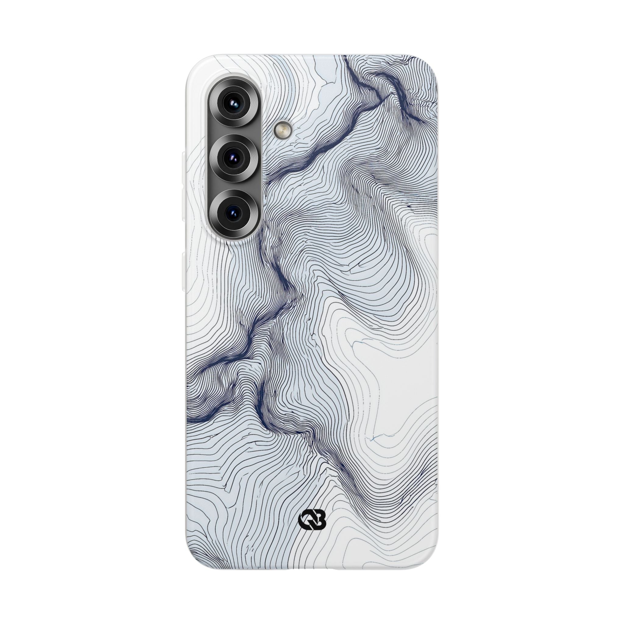 White Lite Phone Case for Samsung - Nordic Ridge Topo