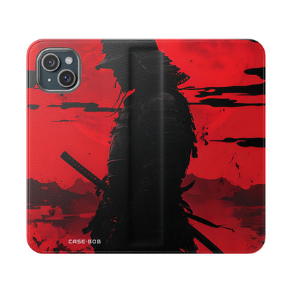 Samurai Moon - iPhone 15 Plus Case - Wallet