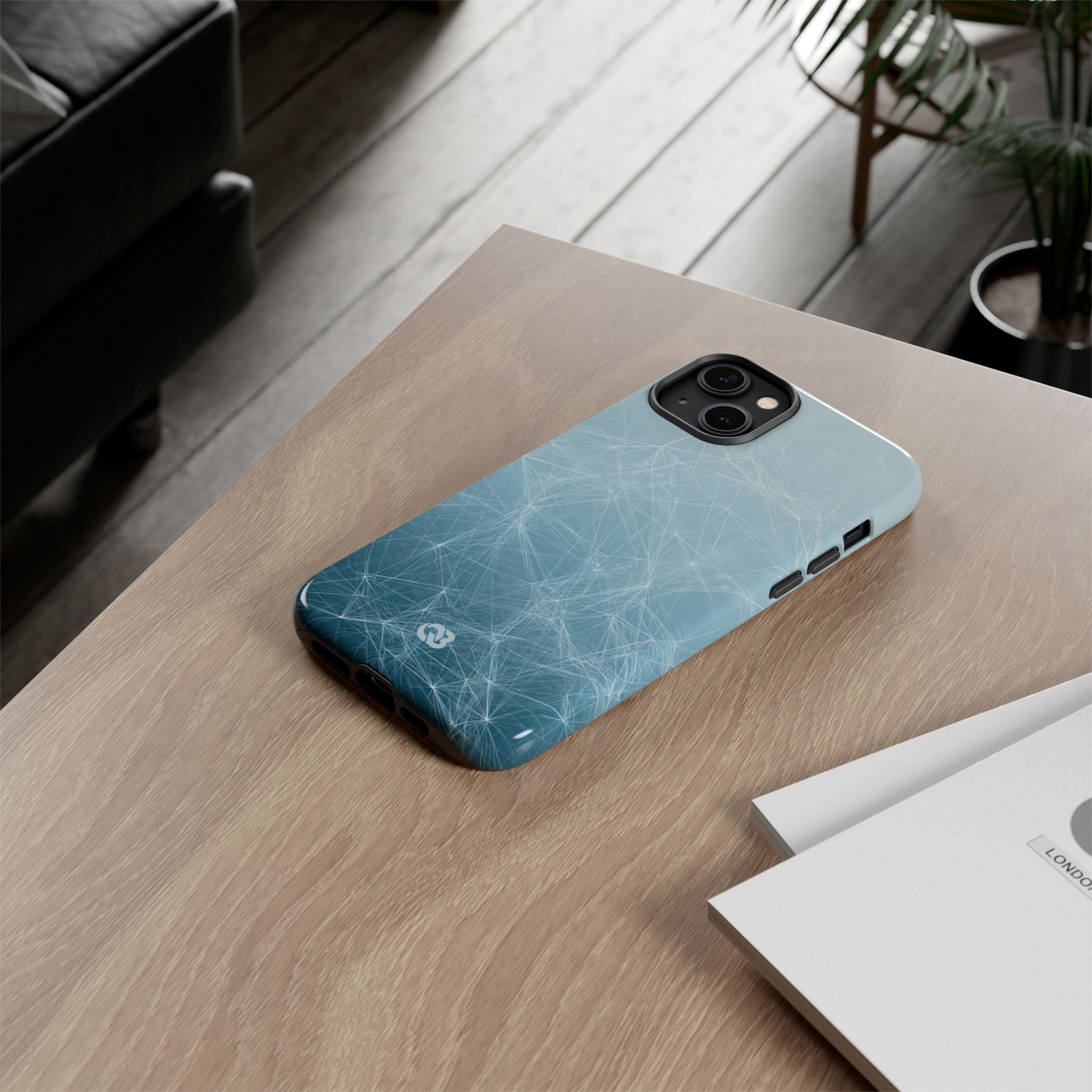 Teal Tough Phone Case for iPhone - Arctic Digital Nexus