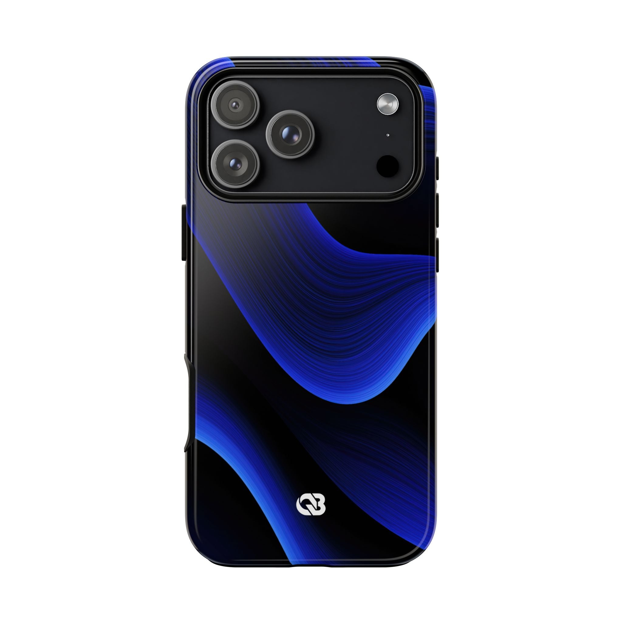 Blue Tough Phone Case for iPhone - Electric Cobalt Flow
