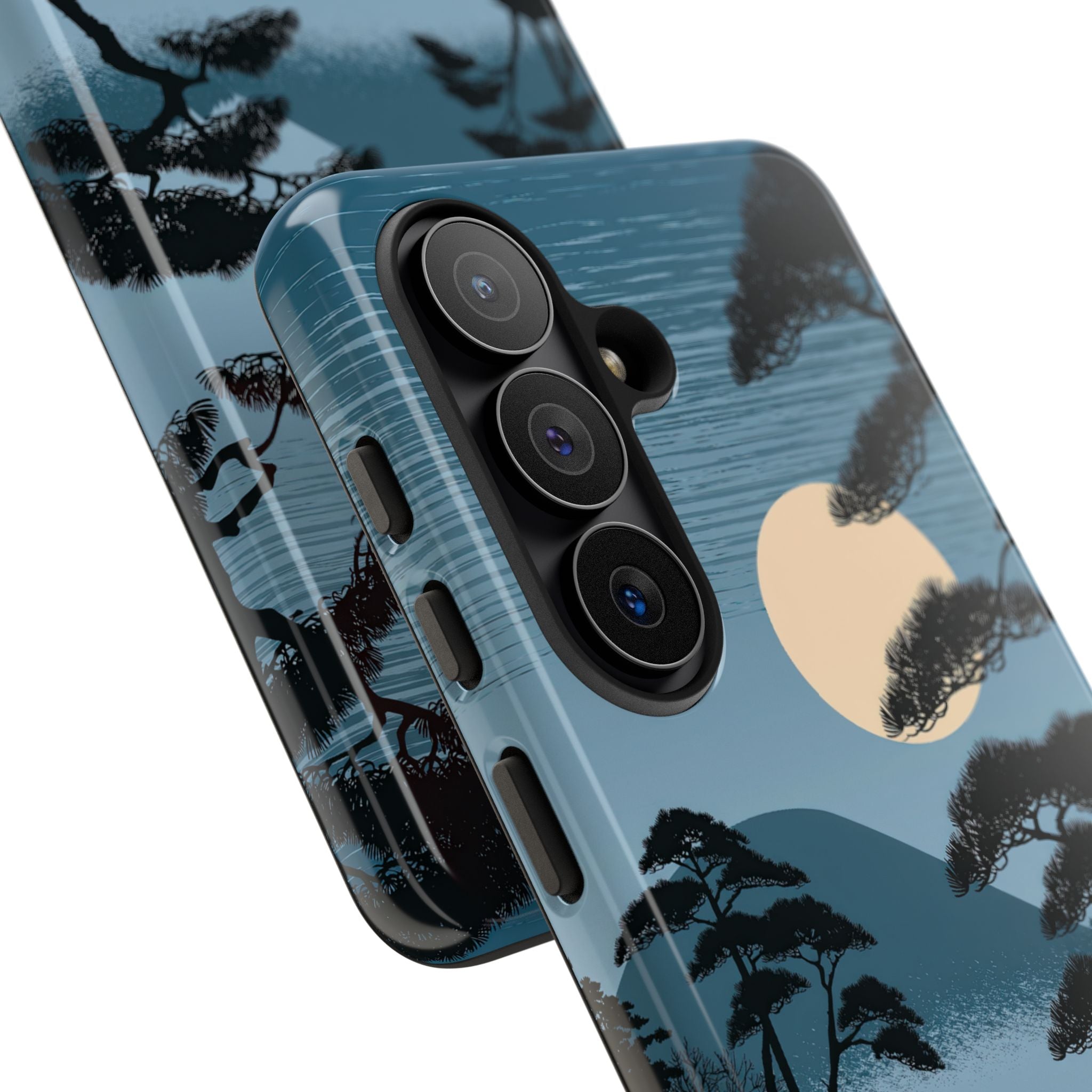 Blue Tough Phone Case for Samsung - Midnight Kyoto Pine