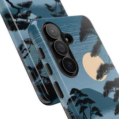 Blue Tough Phone Case for Samsung - Midnight Kyoto Pine