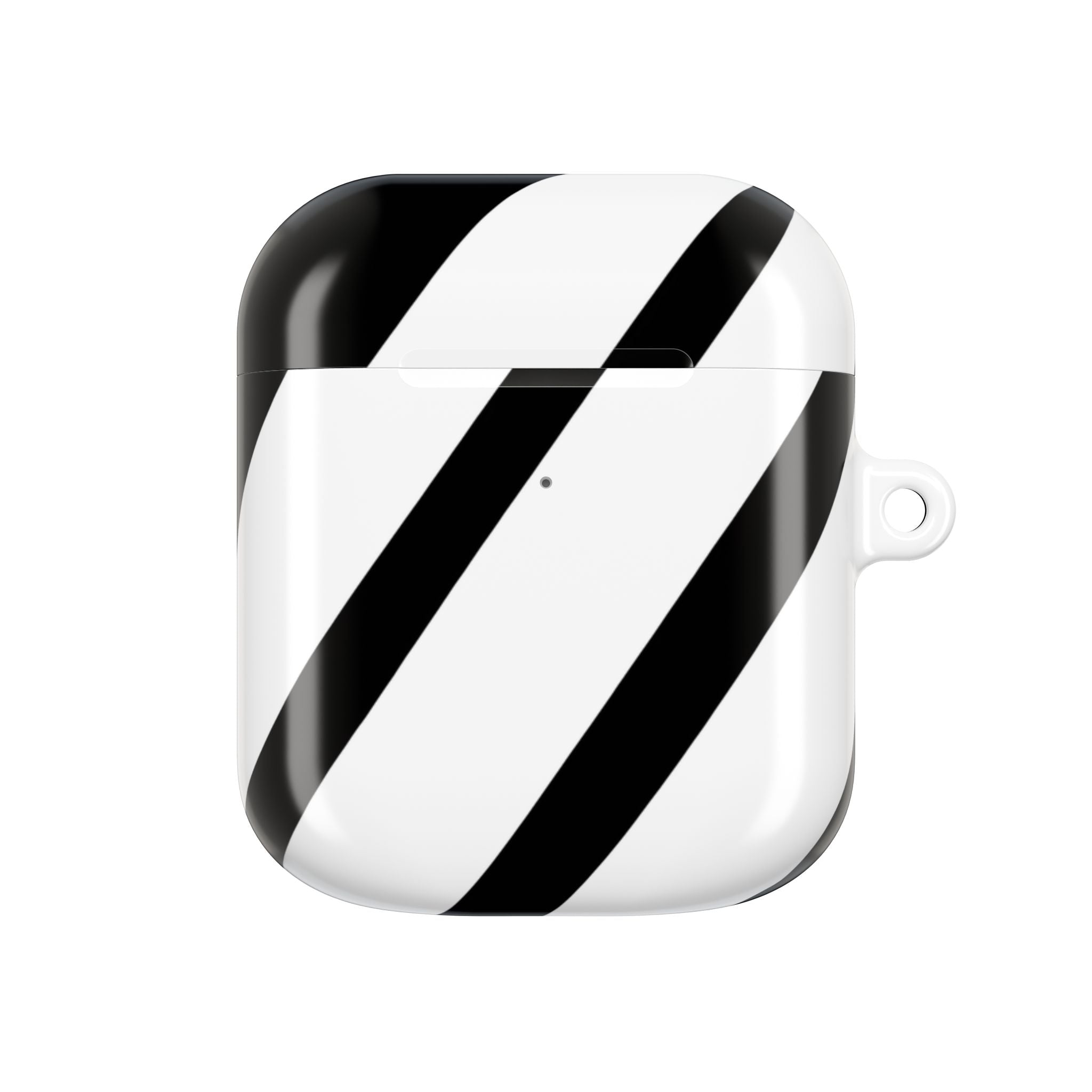Diagonal Stripes BlackWhite - AirPods Case
