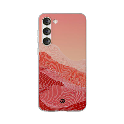 Red Lite Phone Case for Samsung - Crimson Ridge Contour