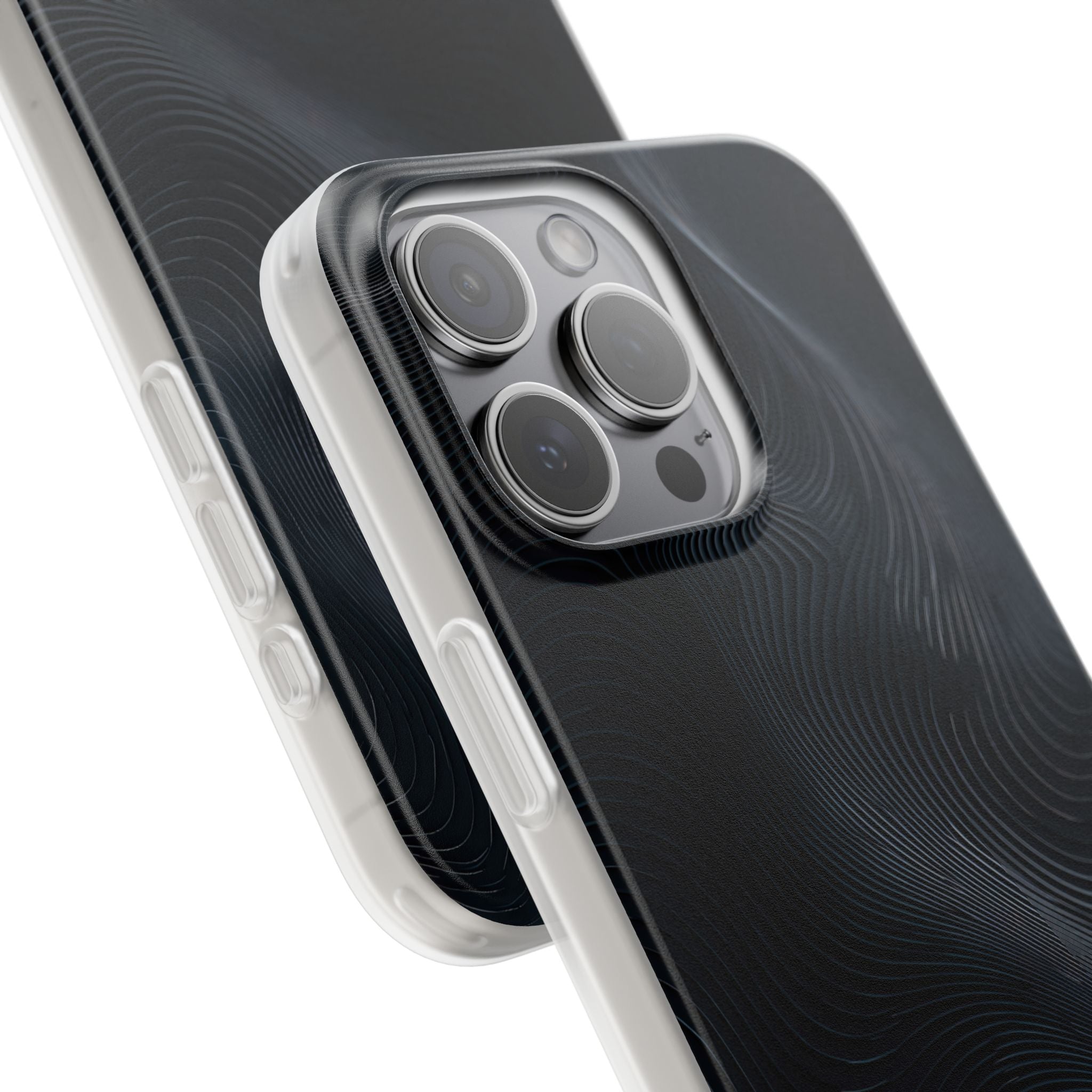 Black Lite Phone Case for iPhone - Obsidian Ridge Flux
