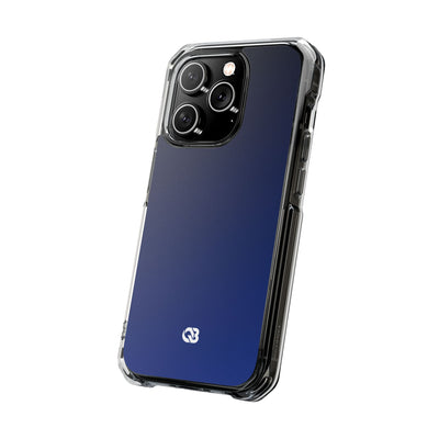 Midnight Cobalt Gradient · Clear Impact Magnetic Phone Case for iPhone · Blue