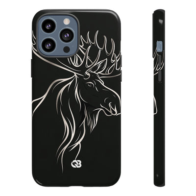 Nordic Moose Contour · Tough Phone Case for iPhone · Black