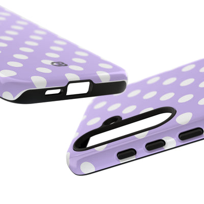 Lavender Polka Grid · Tough Θήκη για Samsung