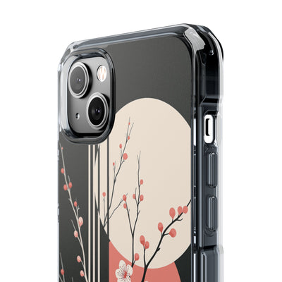 Black Impact MagSafe Phone Case for iPhone - Kyoto Midnight Blossom
