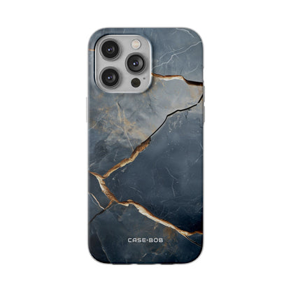 Jagged Vein Navy iPhone 14 Pro Max Case - Soft