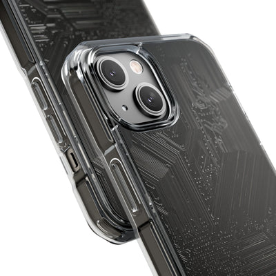 Obsidian Circuitry · Clear Impact Magnetic Phone Case for iPhone ·  Black