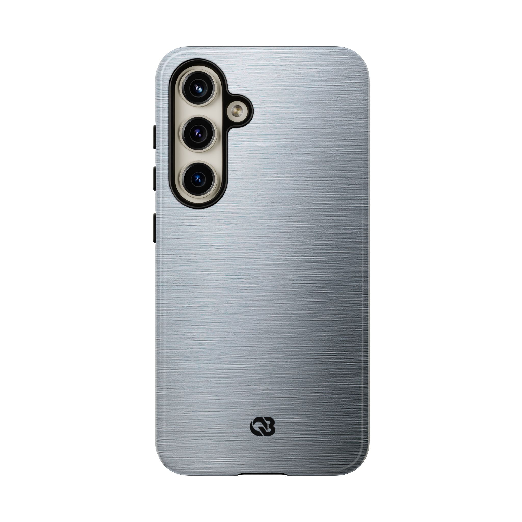 Silver Tough Phone Case for Samsung - Satin Chrome Grain