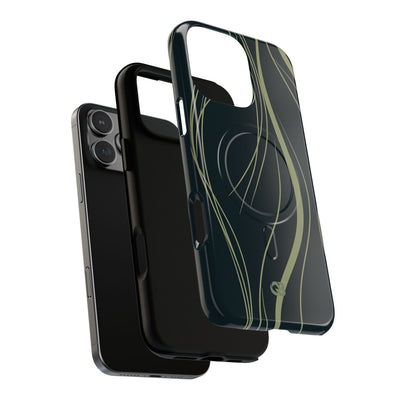 Green Tough 2.0 Magsafe Phone Case for iPhone - Obsidian Sage Flow