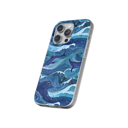 Dolphin Waves iPhone 14 Pro Case - Soft
