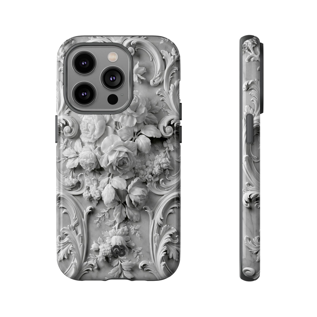 Rococo Marble Rose · Tough Phone Case for iPhone · White