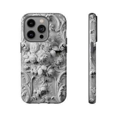 Rococo Marble Rose · Tough Phone Case for iPhone · White