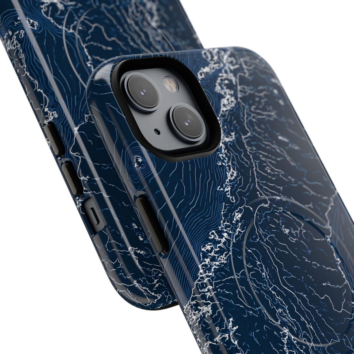 Nordic Contour Chart · Tough 2.0 Magnetic Phone Case for iPhone · Blue