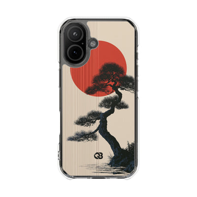 Beige Impact MagSafe Phone Case for iPhone - Kyoto Crimson Pine