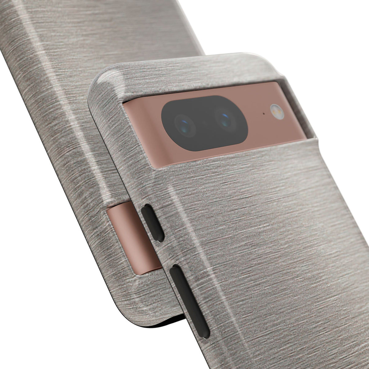 Brushed Silver Alloy · Tough Phone Case for Pixel ·  Silver