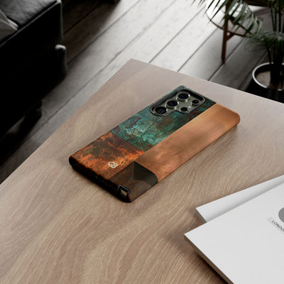 Teal Tough Phone Case for Samsung - Verdigris Copper Slab