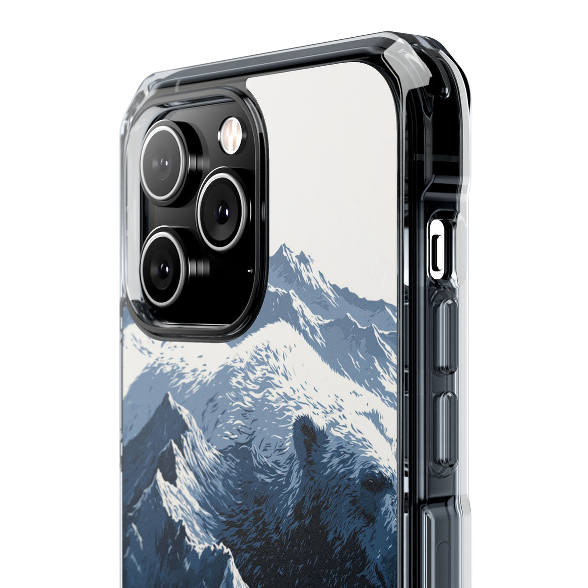 Fjord Summit Bear · Clear Impact Magnetic Phone Case for iPhone · Blue