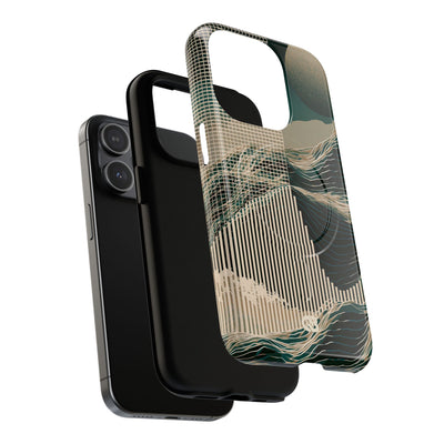 Green Tough 2.0 Magsafe Phone Case for iPhone - Lunar Moss Topography