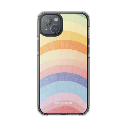 Pastell Regenbogen Bänder iPhone 15 Plus Case - Impact