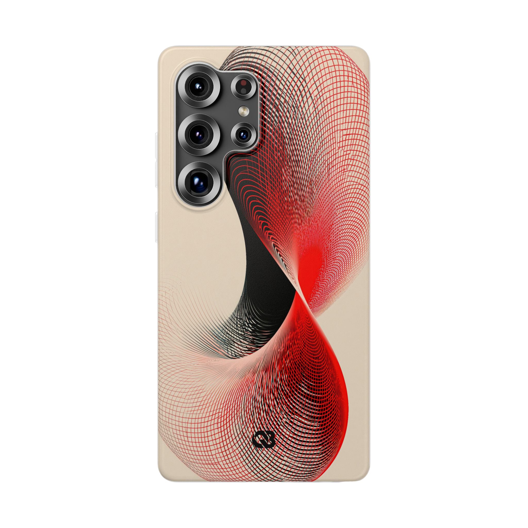 Red Lite Phone Case for Samsung - Crimson Grid Vortex