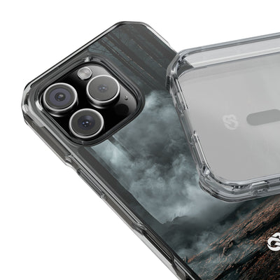 Shadowed Pine Mist · Clear Impact Magnetic Phone Case for iPhone ·  Black