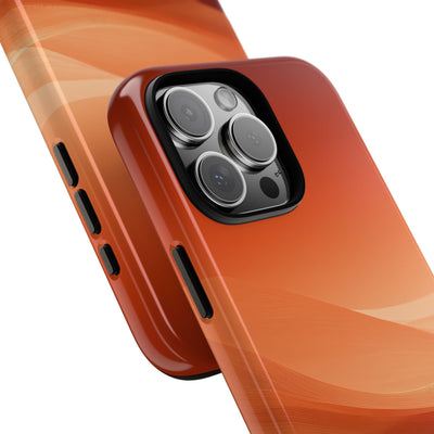 Orange Tough Phone Case for iPhone - Crimson Dune Gradient