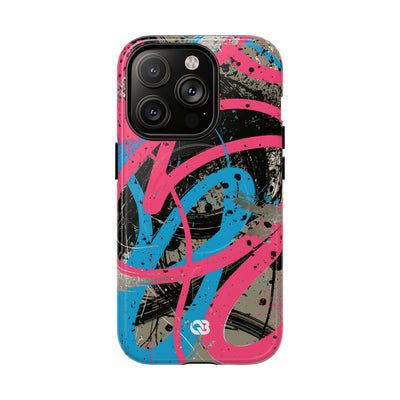 Cyber Splatter Flow · Tough 2.0 Magnetic Phone Case for iPhone · Pink