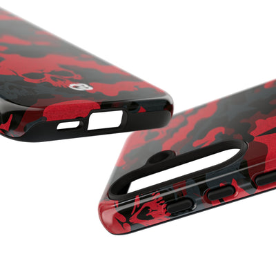 Crimson Skull Camo · Tough Phone Case for Samsung · Red