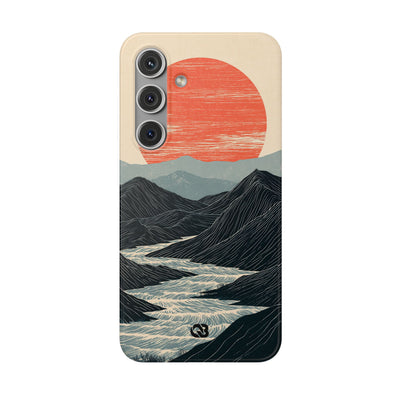 Beige Lite Phone Case for Samsung - Crimson Ridge Flow