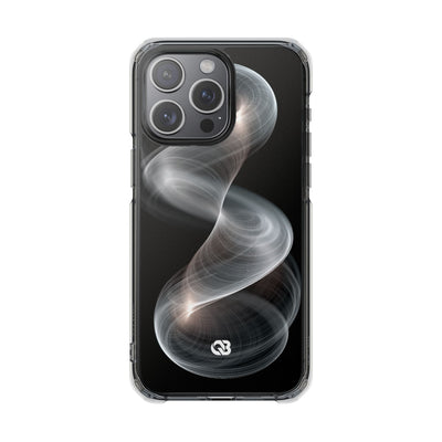 Luminous Vortex · Clear Impact Magnetic Phone Case for iPhone · Black