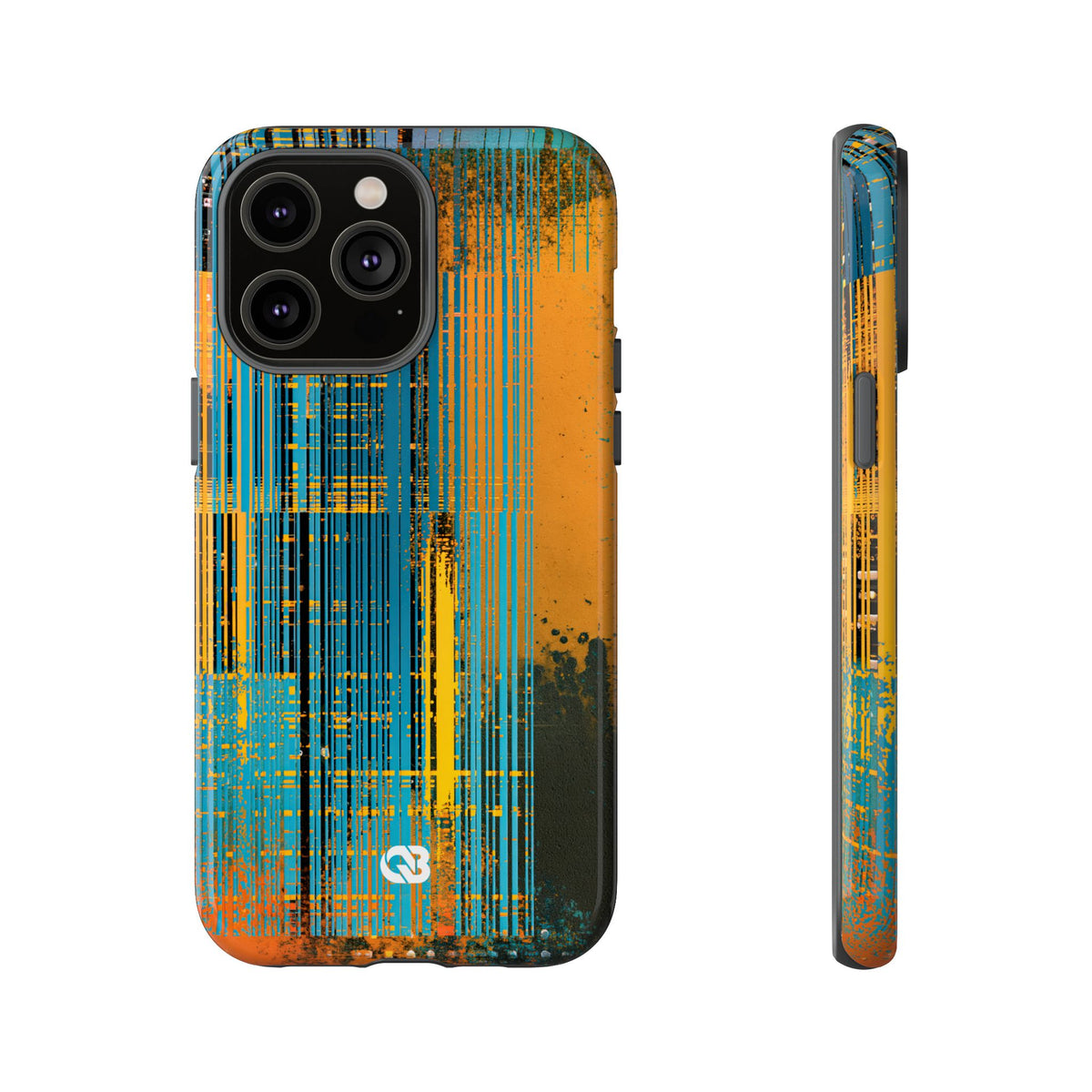 Cyber Glitch Stream · Tough Phone Case for iPhone · Teal