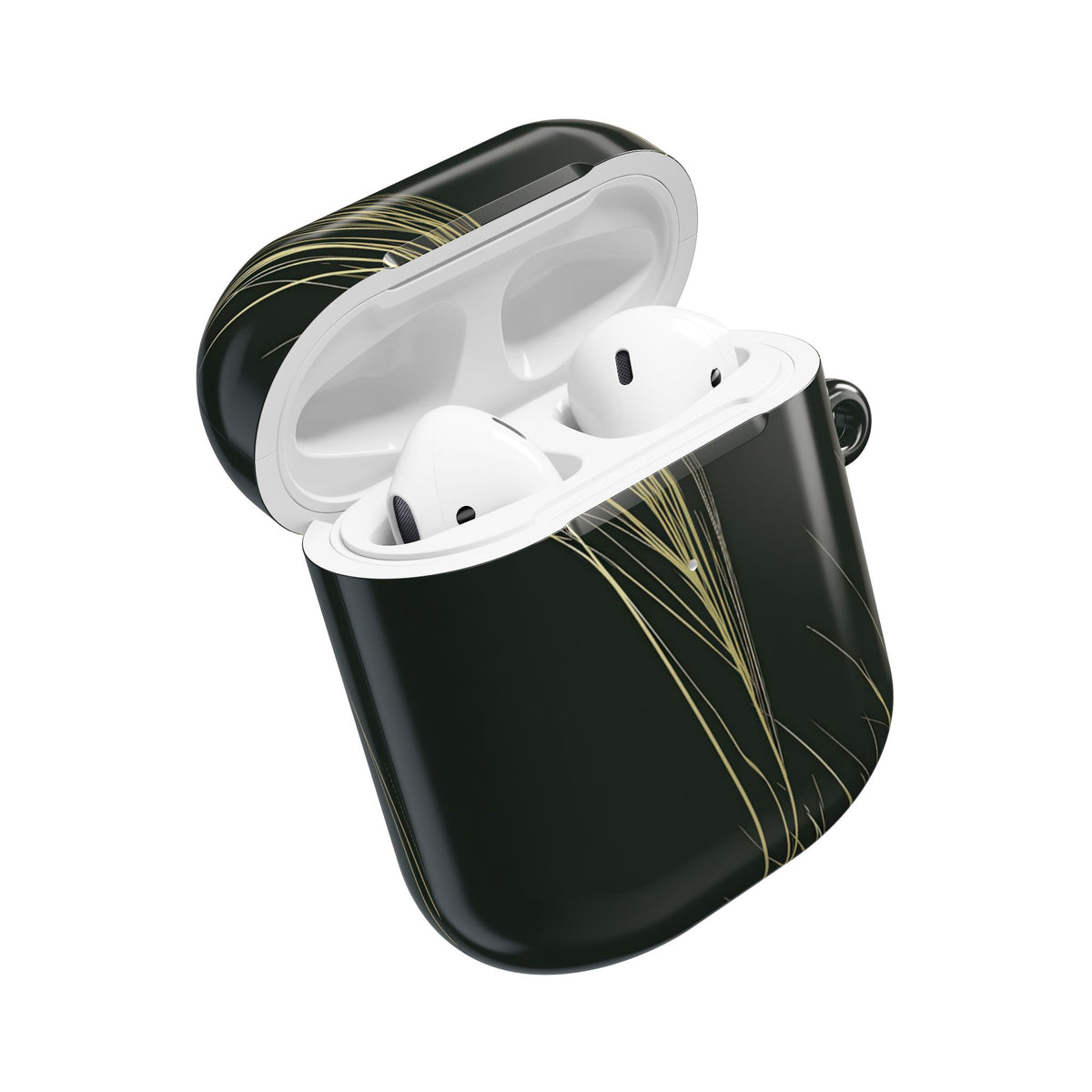 Golden Whispering Reeds · Hard Case for AirPods & AirPods Pro · Green