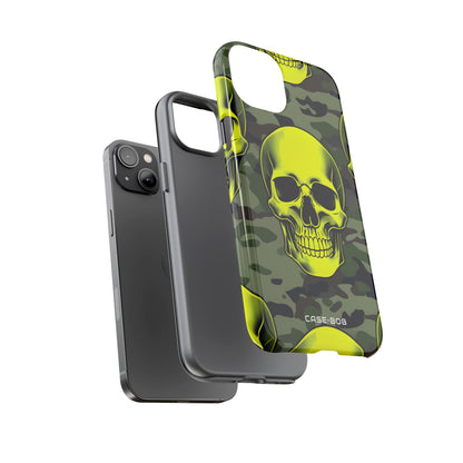 Neon Skull Camo iPhone 14 Plus Cover - Tough