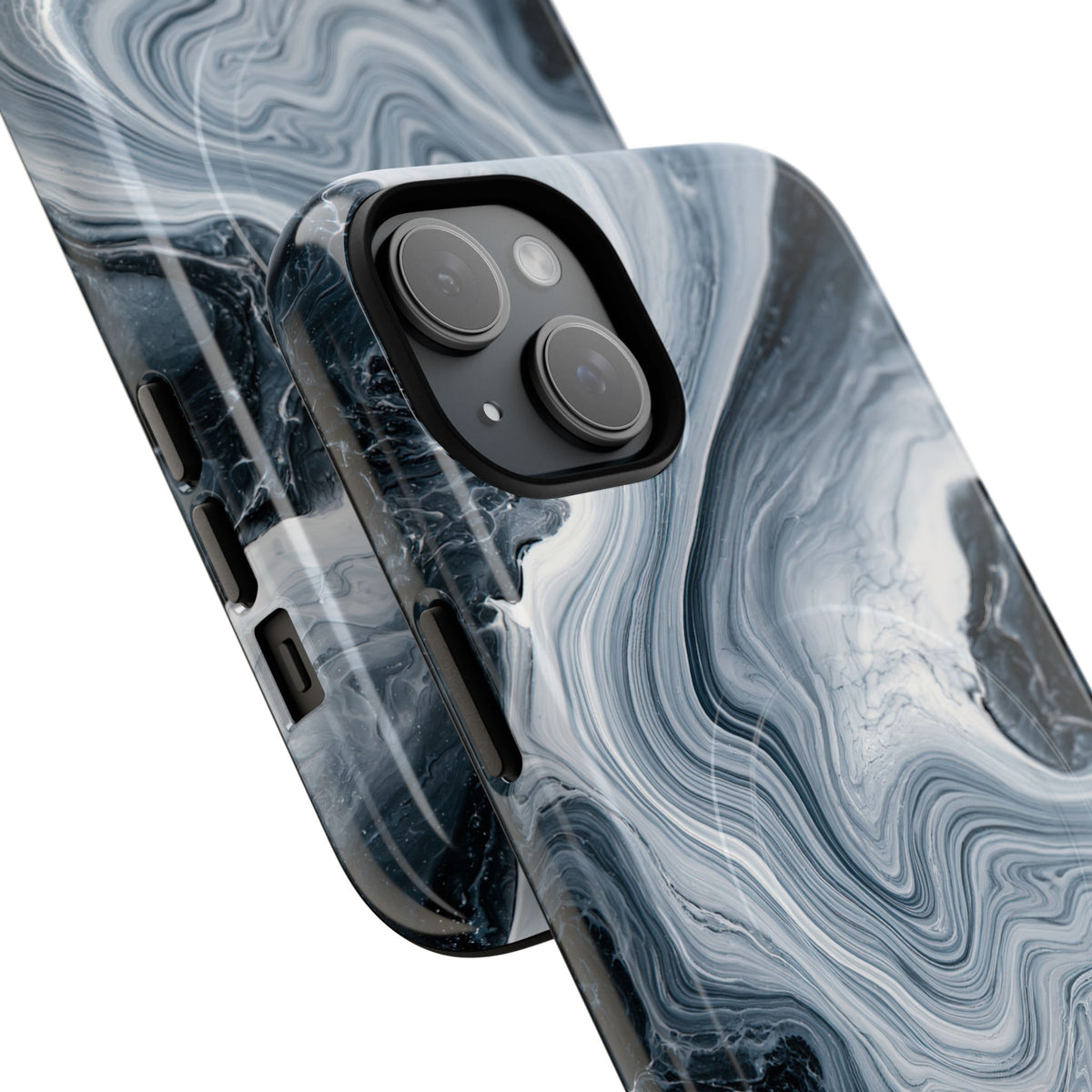 Suminagashi Ink Flow · Tough 2.0 Magnetic Phone Case for iPhone · Grey