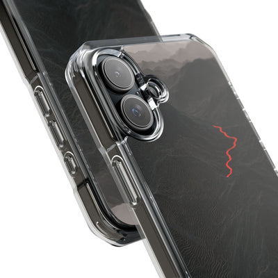 Crimson Ridge Pass · Clear Impact Magnetic Phone Case for iPhone ·  Black