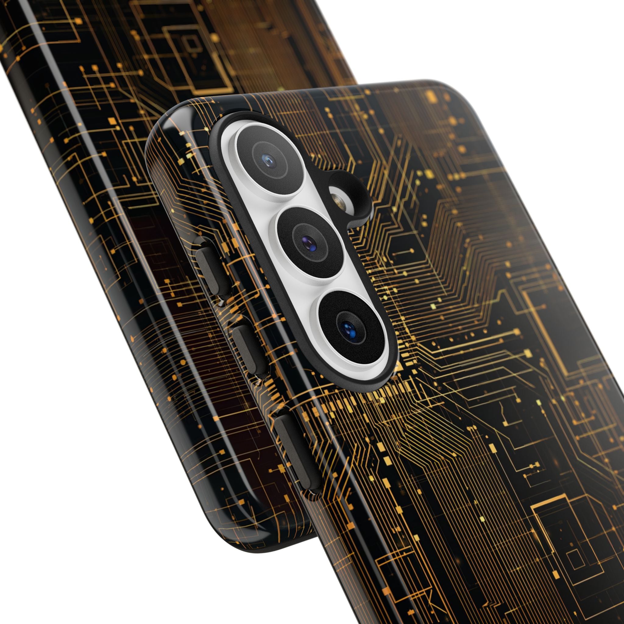 Gold Tough Phone Case for Samsung - Amber Core Mainframe
