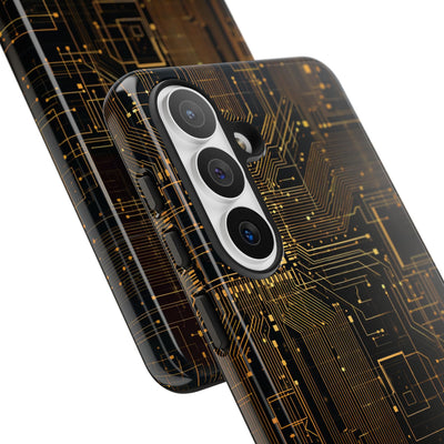 Gold Tough Phone Case for Samsung - Amber Core Mainframe
