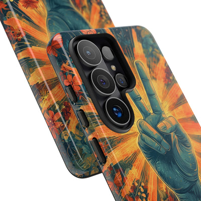 Fleur de paix radieuse · Coque de téléphone Tough pour Samsung