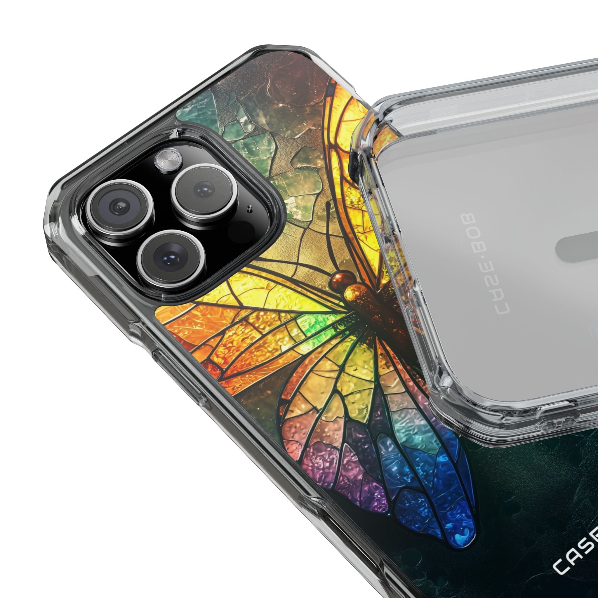 Stained Glass Butterfly iPhone 16 Pro Max Skal - Impact