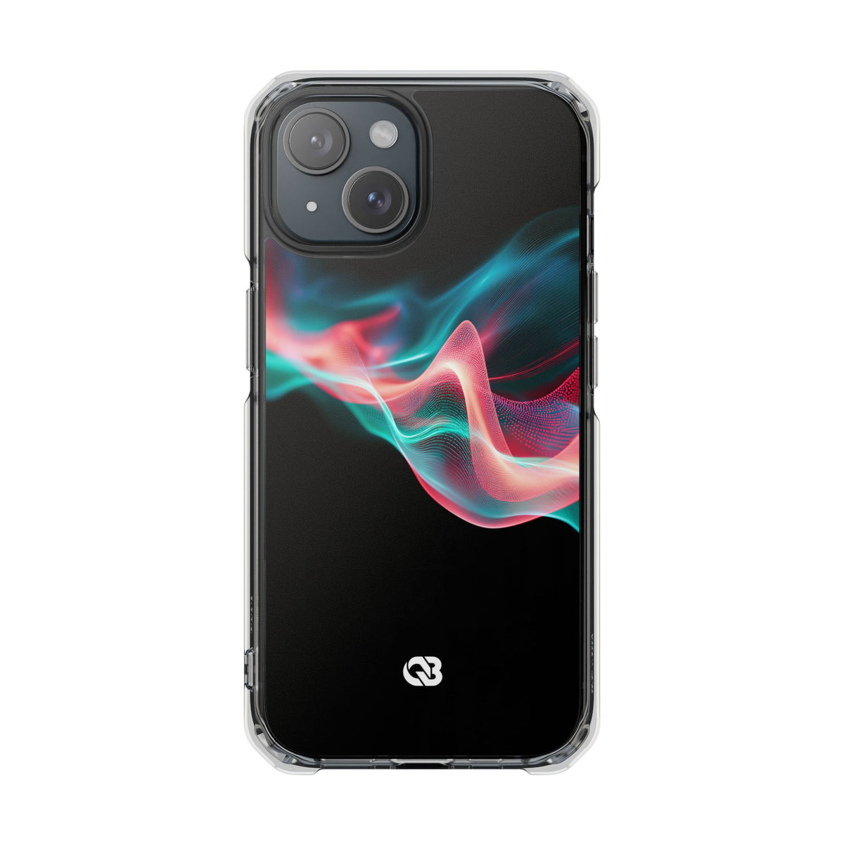 Digital Frequency · Clear Impact Magnetic Phone Case for iPhone · Black