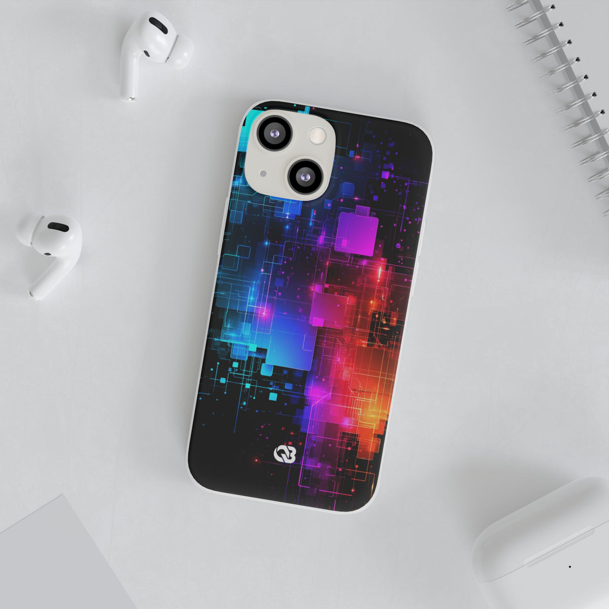 Spectral Circuit Grid · Lite Phone Case for iPhone ·  Black
