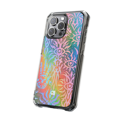 Chromatic Mystic Sigil · Clear Impact Magnetic Phone Case for iPhone · Blue