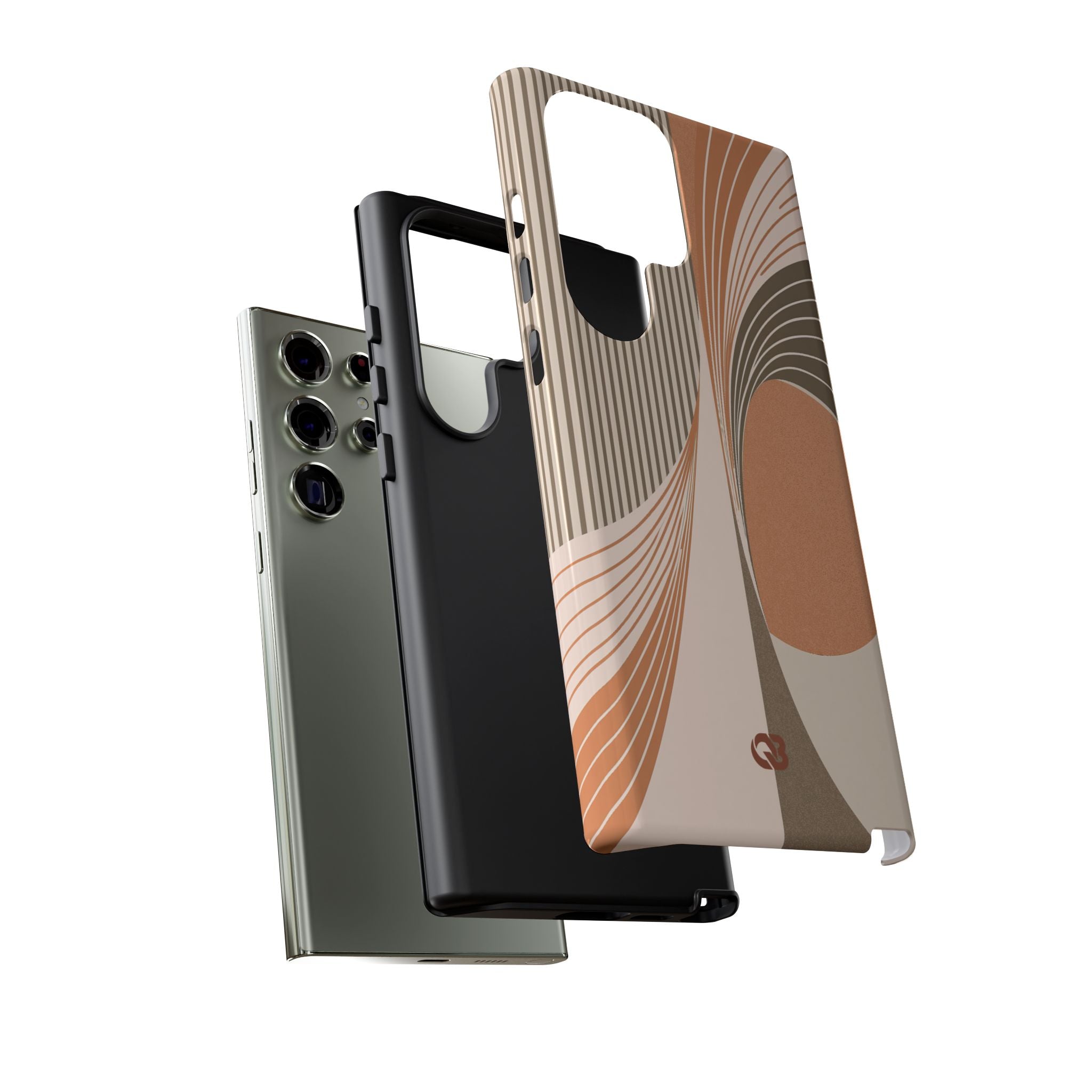 Orange Tough Phone Case for Samsung - Desert Arc Horizon