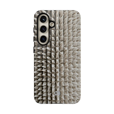 Beige Tough Phone Case for Samsung - Bone Spiked Grid