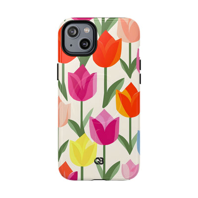 Vibrant Petal Grid · Tough+ Handyhülle für iPhone · Magsafe